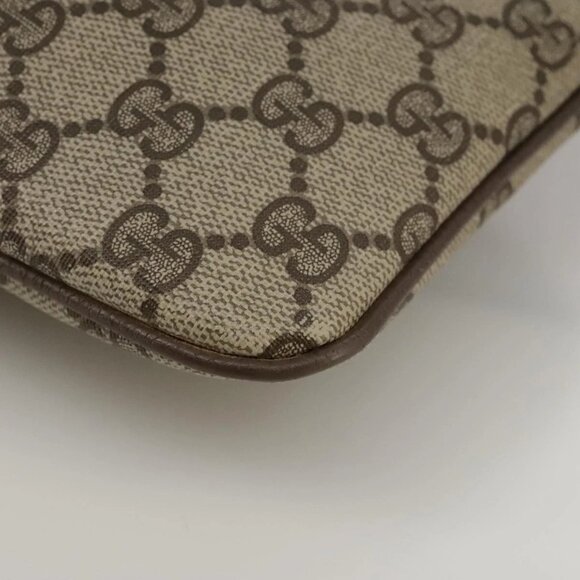 GUCCI GG Supreme Web Sherry Line Shoulder Bag PVC Beige 904 02 047 Auth 111359 - Picture 4 of 16